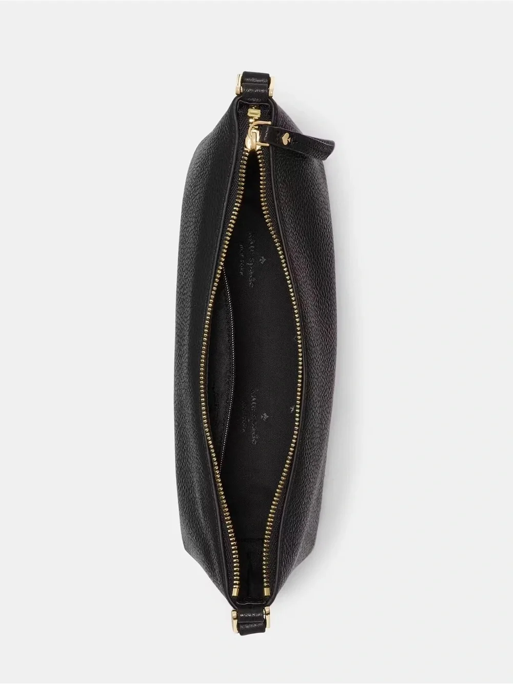kate spade Black Pebbled Leather Mini Shoulder Crossbody with Gold Hardware